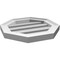 Ekena Millwork Octagonal Surface Mount PVC Gable Vent: Functional, w/ 2"W x 1-1/2"P Brickmould Frame, 16"W x 16"H GVPOC16X1602SF - alternate 2